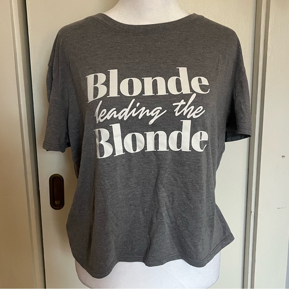 Blonde Leading the Blonde Gray Boxy Tee